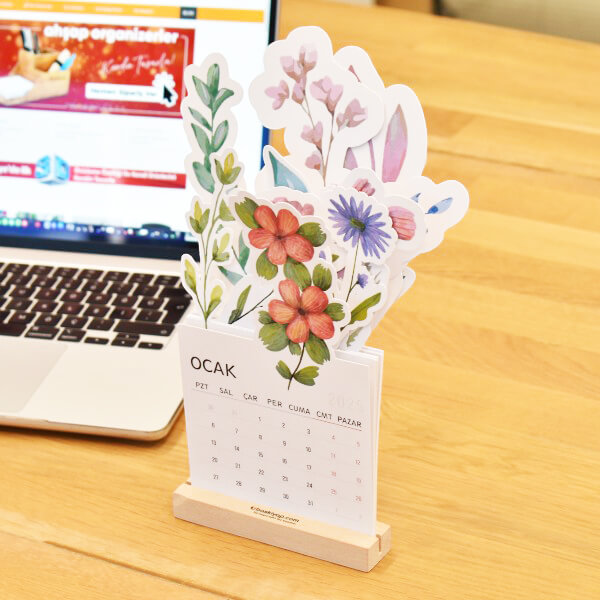 Kişiye Özel Masa Takvimi Özel Kesim görsel