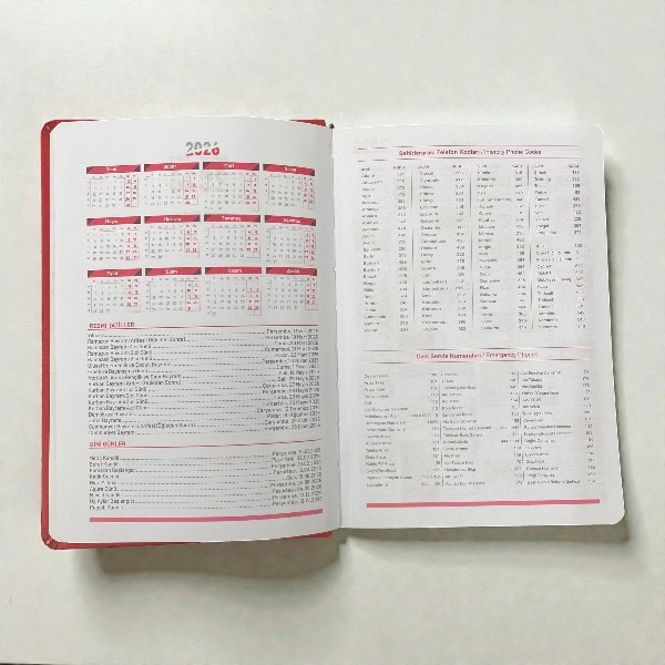 2026 Tarihli Ajanda 14 X 20 Cm - Kırmızı görsel