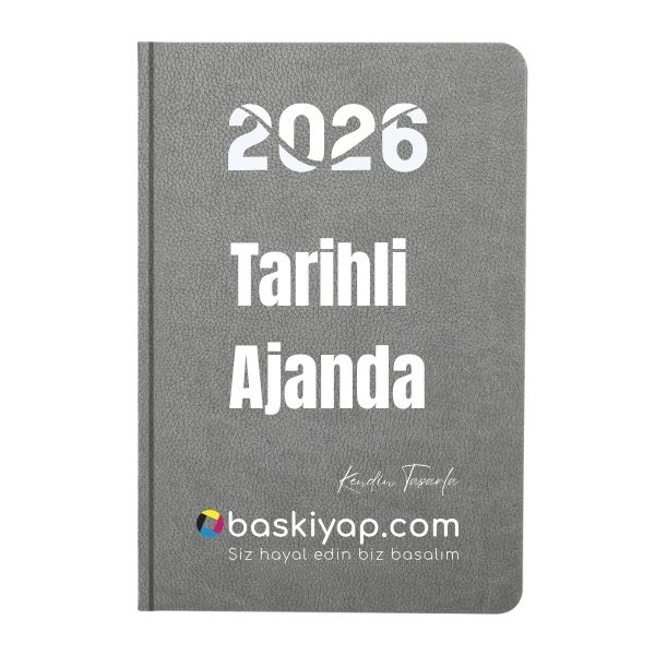2026 Tarihli Ajanda Gri 17X24 Cm