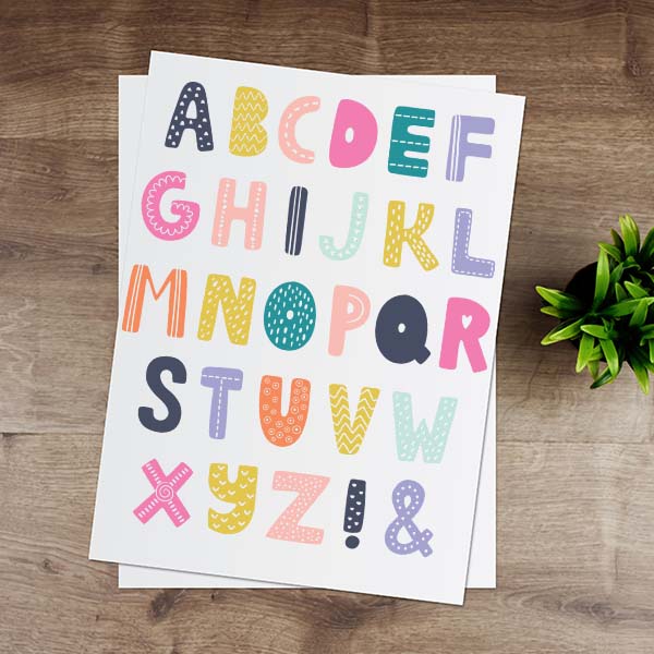 Renkli Alfabe Eğitici Sticker