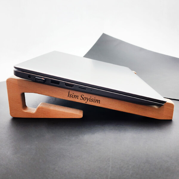 Kişiye Özel Taşınabilir Ahşap Laptop Standı