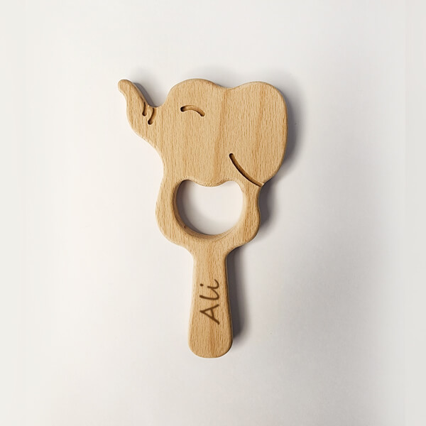 Kişiye Özel Ahşap Fil Diş Kaşıyıcı