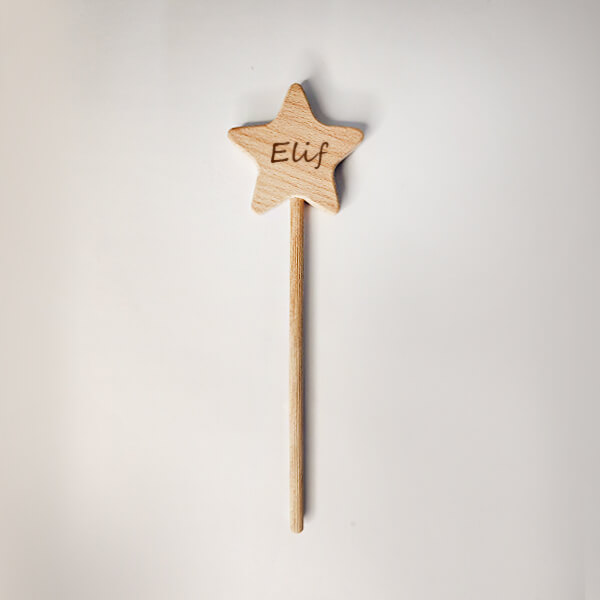 İsme Özel Ahşap Sihirli Yıldız Değnek