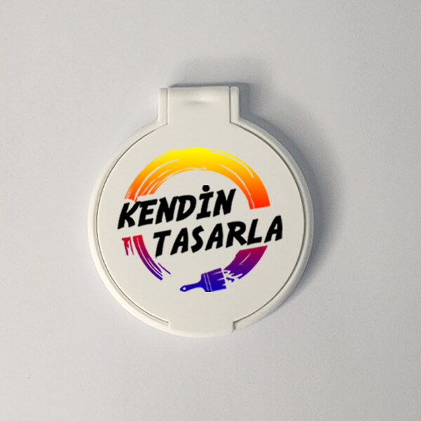 Kişiye Özel Yuvarlak Beyaz Makyaj Aynası