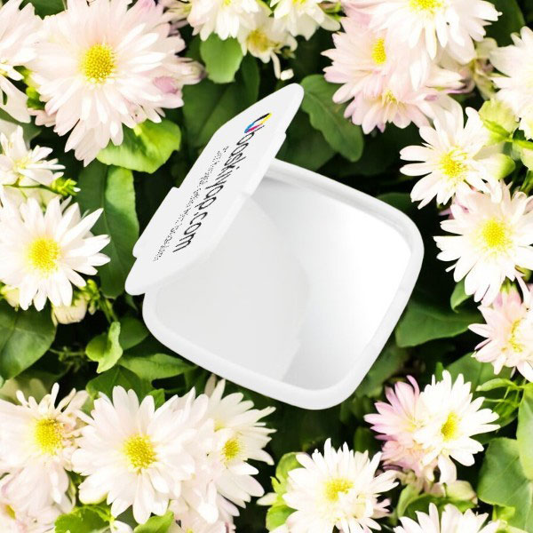 Kişiye Özel Kare Beyaz Makyaj Aynası