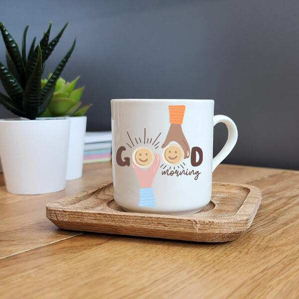 Kendin Tasarla Ahşap Altlıklı Türk Kahvesi Fincanı