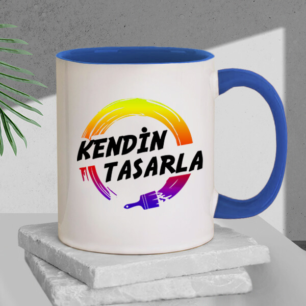 Kişiye Özel Baskılı Lacivert Kupa