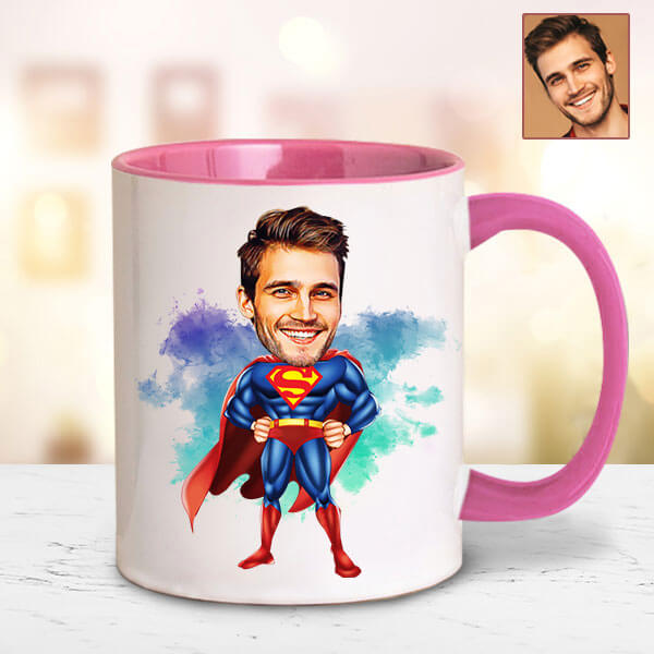 Superman Karikatürlü Kupa Bardak görsel