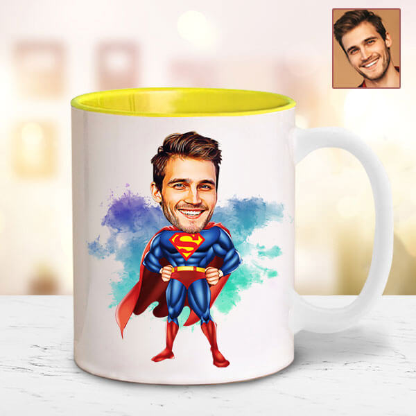 Superman Karikatürlü Kupa Bardak görsel