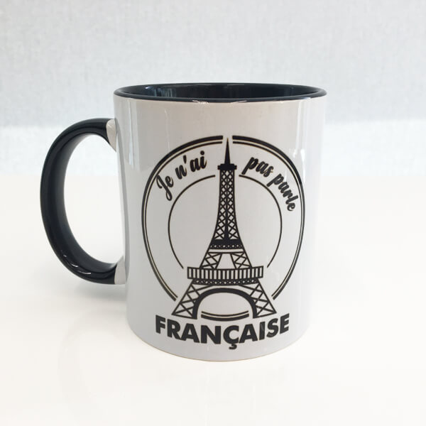 Kişiye Özel Baskılı Siyah Kulplu Kupa Bardak