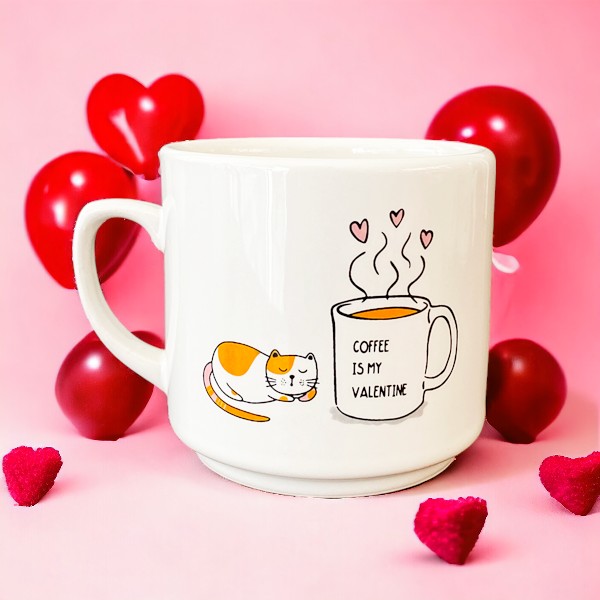 Coffee Is My Valentine Kahve Fincanı