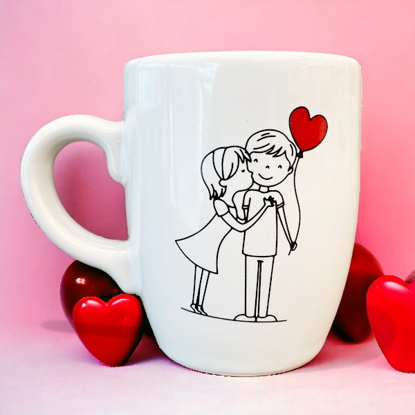 14 Şubat Oval Kupa Bardak