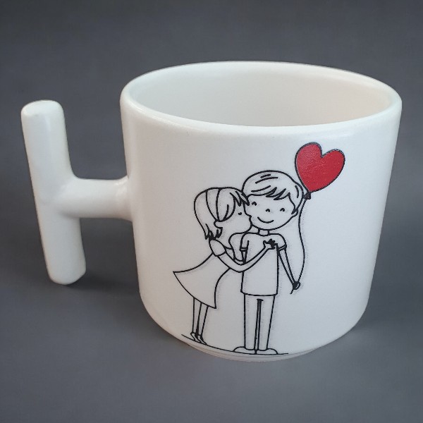 Sevgiliye Hediye Baskılı Fincan T Kulp