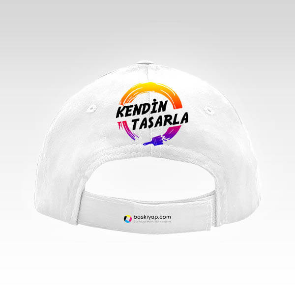 Kişiye Özel Baskılı Beyaz Bez Şapka görsel