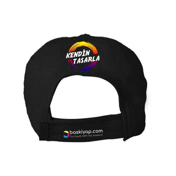 Kişiye Özel Baskılı Siyah Bez Şapka