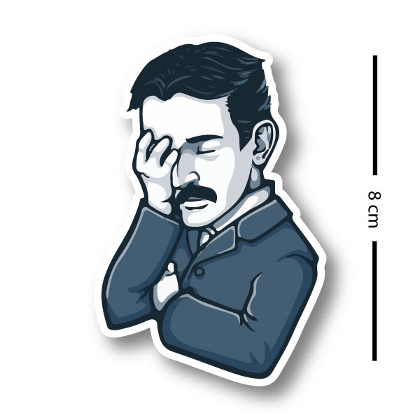 Nikola Tesla Sticker görsel