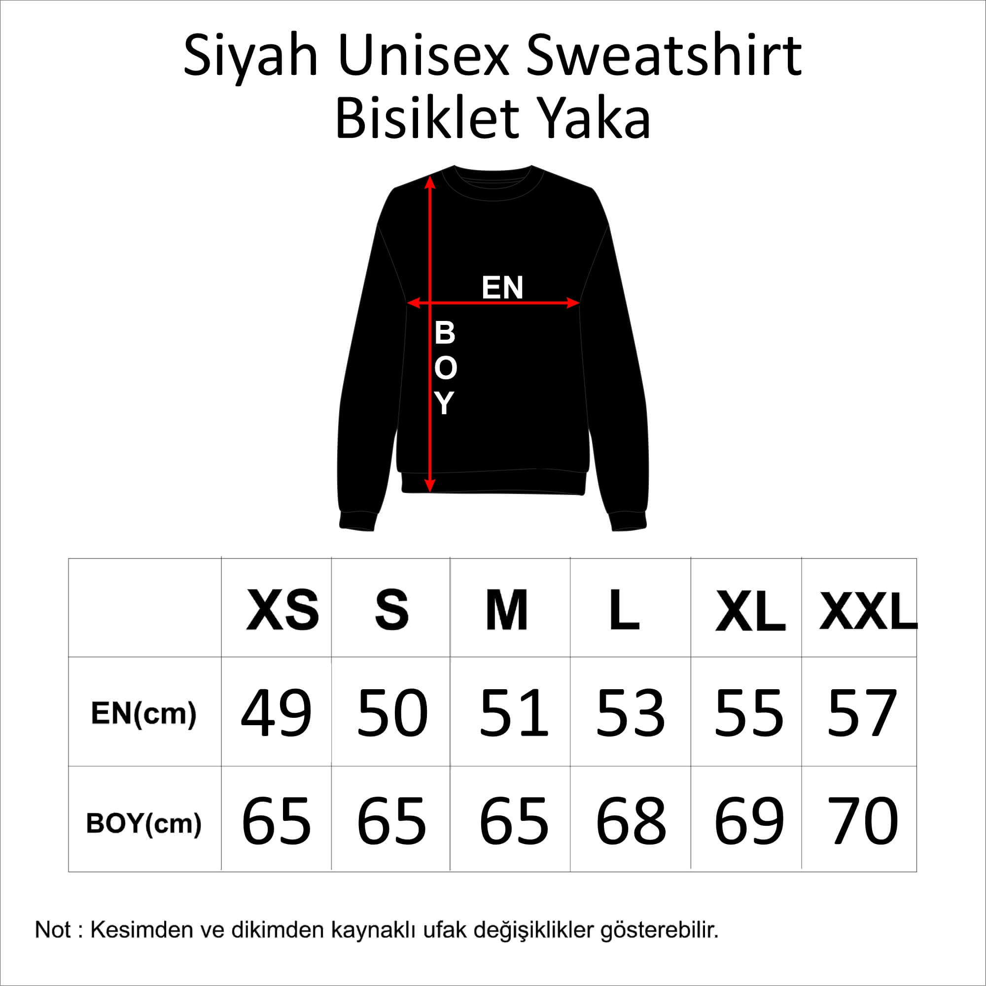 Siyah Kişiye Özel Baskılı Unisex Sweatshirt Bisiklet Yaka görsel