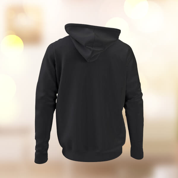 Kendin Tasarla Kapşonlu Siyah Sweatshirt