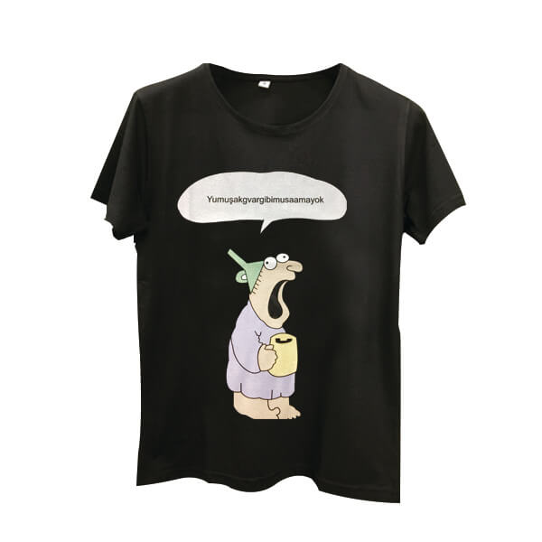 Siyah Erkek Tişört | Baskılı