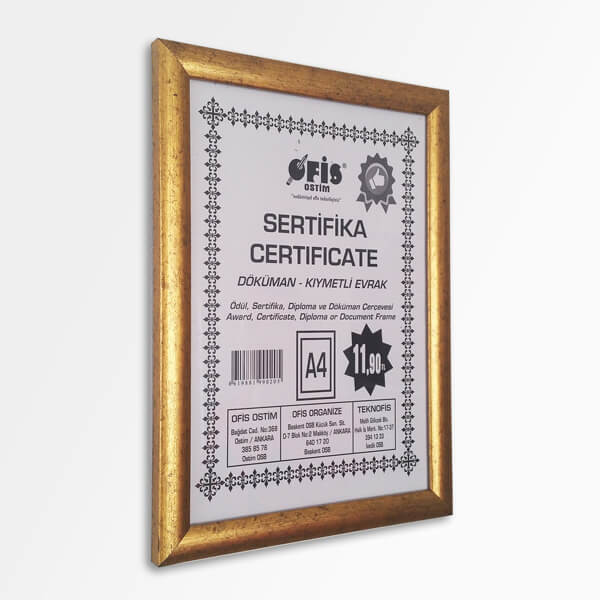 A4 Altın Ofis Çerçeve