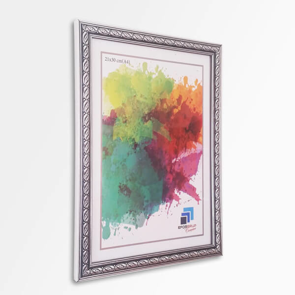 A4 Gümüş Desenli Ofis Çerçeve