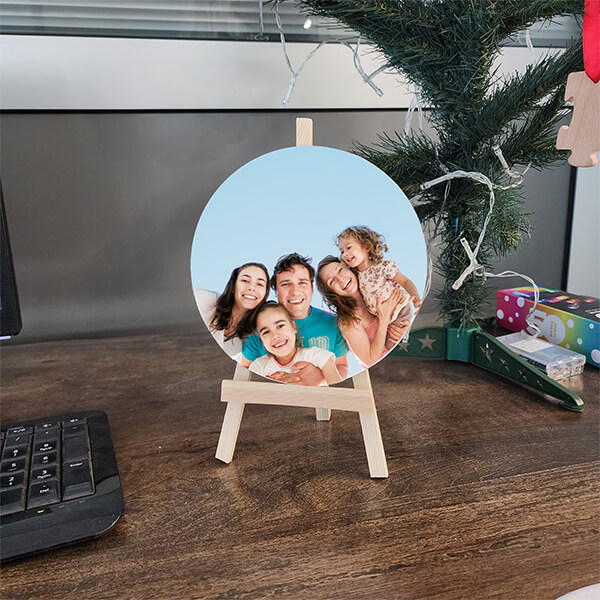 Ahşap Yuvarlak Tuval 16 cm | Şövaleli