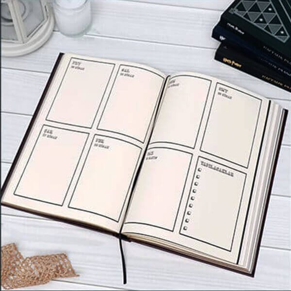 İsme Özel Harry Potter Hufflepuff Haftalık Planlayıcı