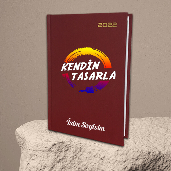 Kendin Tasarla Bordo Ekonomik Ajanda 2022 | 17x24cm