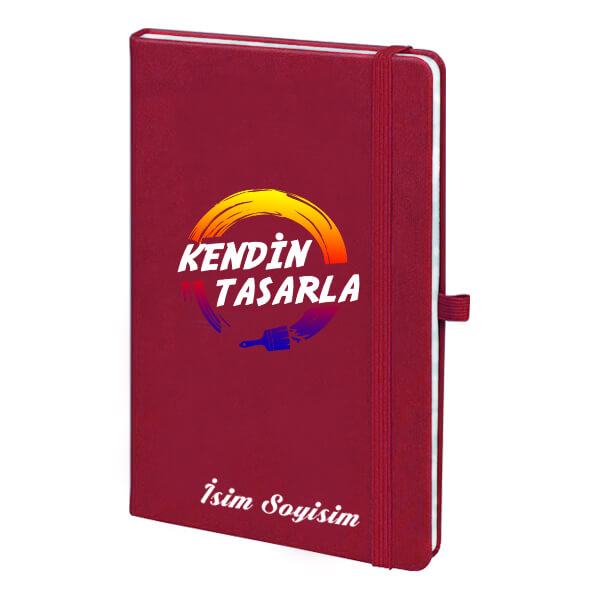 Tarihsiz Bordo Ajanda / Defter 13x21cm