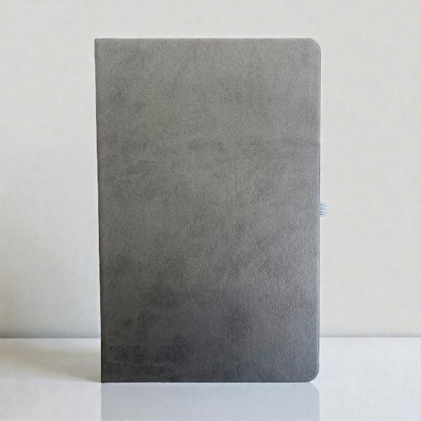 Kişiye Özel Tarihsiz Çizgili Gri Ajanda/Defter 13X21Cm görsel