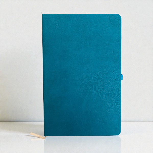 Kişiye Özel Tarihsiz Çizgili Turkuaz Ajanda/Defter 13X21Cm görsel