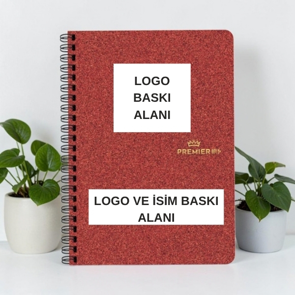 Keskin 17X24 Sert Kapak Ayraçlı Spiralli Premier Ofc4 Defter - Kırmızı görsel