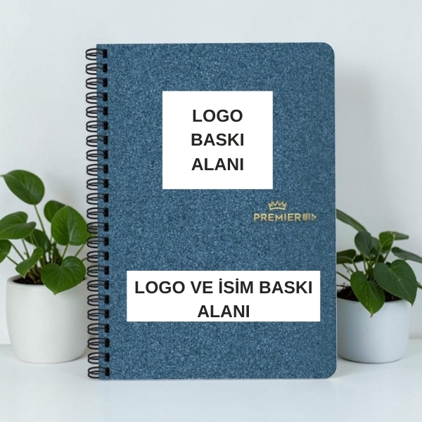 Keskin 17X24 Sert Kapak Ayraçlı Spiralli Premier Ofc4 Defter - Lacivert görsel