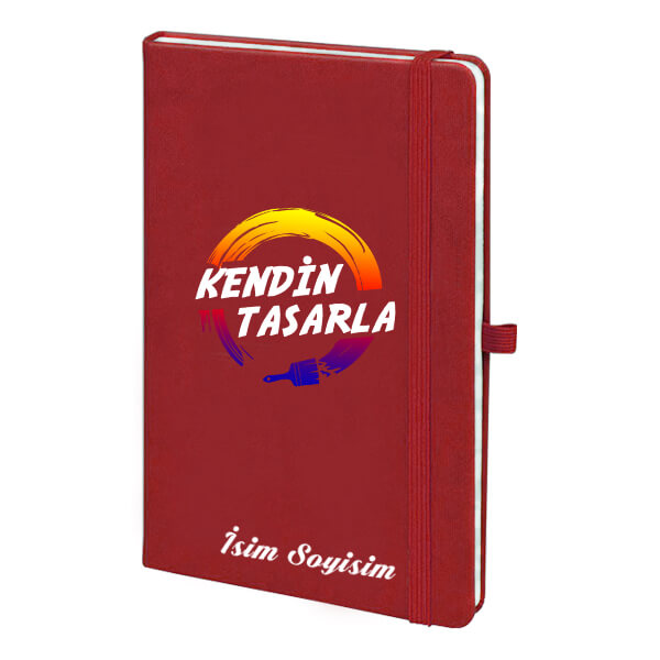 Tarihsiz Kırmızı Ajanda / Defter 13X21Cm