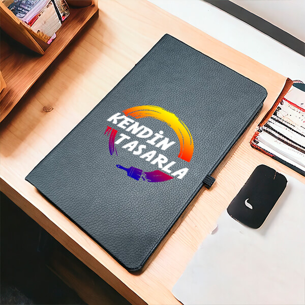 Kendin Tasarla Tarihsiz Siyah Ajanda / Defter |  13X21Cm