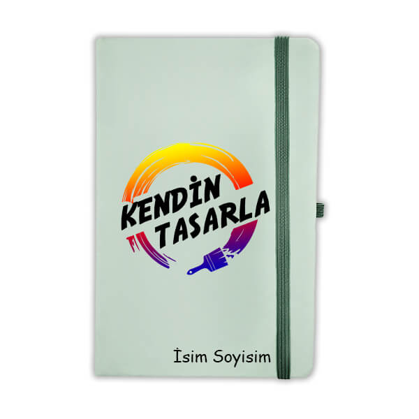 Tarihsiz Çizgili Açık Yeşil (Su Yeşili) Ajanda/Defter 13X21Cm görsel