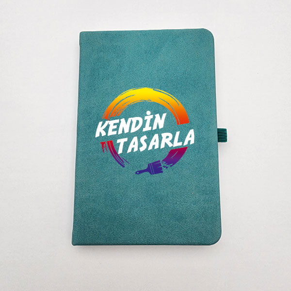 Kişiye Özel Turkuaz Not Defteri Çizgili 9X14Cm