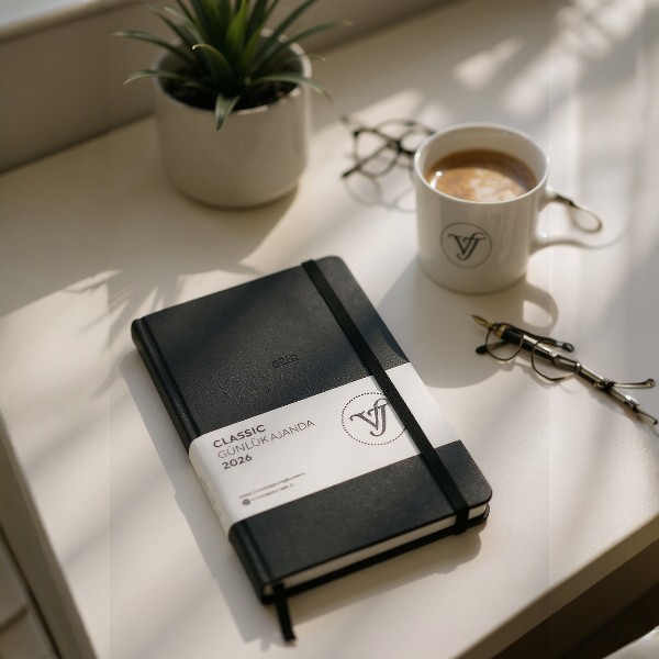 Victoria's Journals Classic 2026 Günlük Ajanda 13X21 Cm Sert Kapak- Siyah görsel