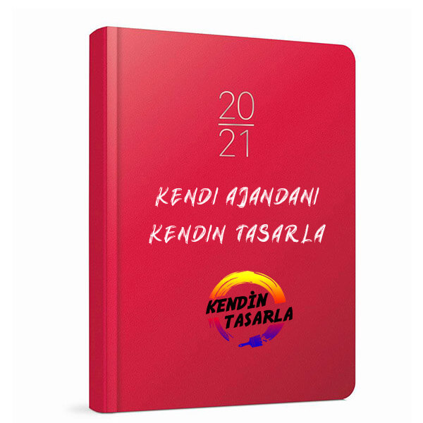 Gıpta Zero 17x24 Kırmızı Günlük Ajanda