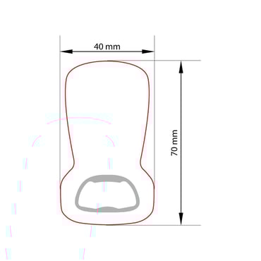 Retro Model Metal Açacak Anahtarlık - Görsel 2
