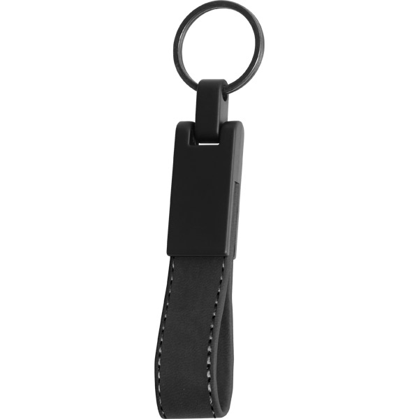 Kişiye Özel Lazer Kazıma Deri Siyah Anahtarlık - Görsel 1