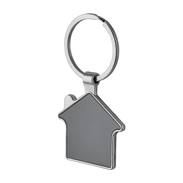 Ev Şeklinde Anahtarlık - Gümüş - Görsel 1