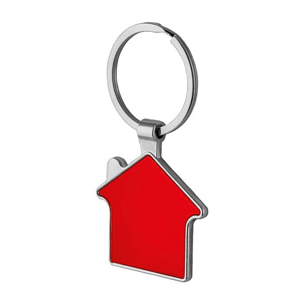 Ev Şeklinde Anahtarlık - Kırmızı - Görsel 1