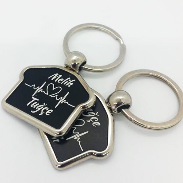 İkili Metal Ev Anahtarlık Seti görsel