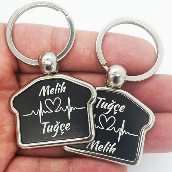 İkili Metal Ev Anahtarlık Seti görsel