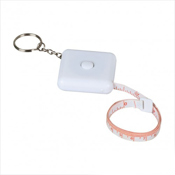 Beyaz Şerit Metre Anahtarlık