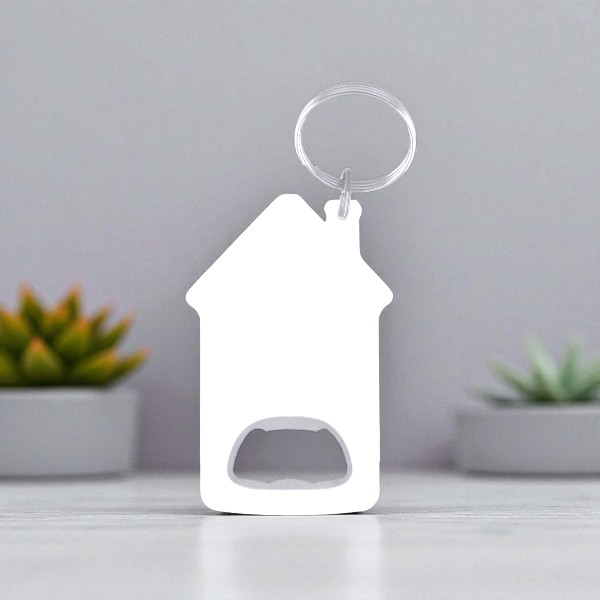 Ev Şekilli Metal Açacak Anahtarlık - Görsel 1