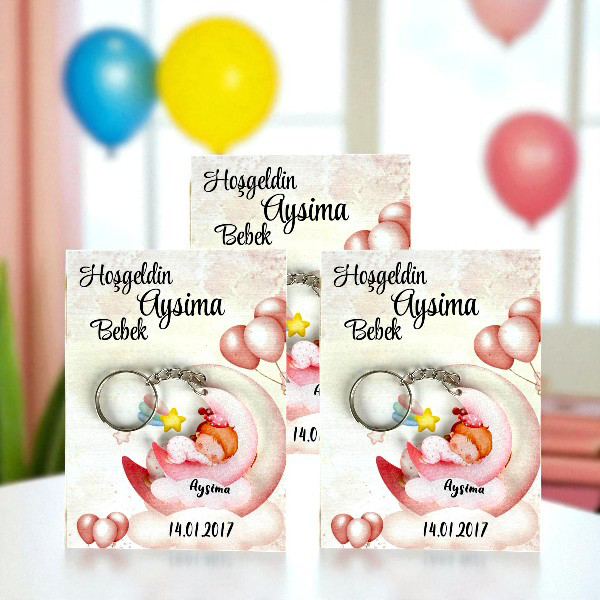 Özel Gün Hatırası Bebek Anahtarlık - Görsel 1