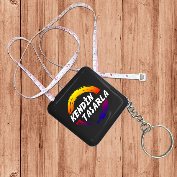 Siyah Şerit Metre Anahtarlık