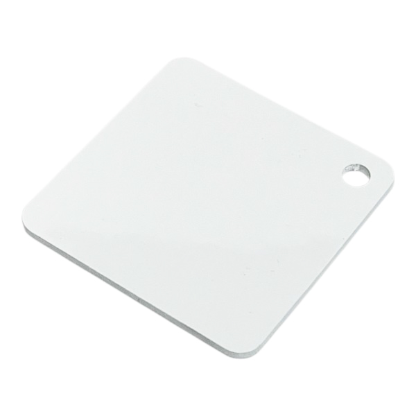 Kişiye Özel Baskılı Beyaz Kare Anahtarlık